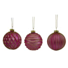 GIOCOPLAST NATALE - SFERA VETRO PRESTIGE 80MM PINK, MOD. ASS.