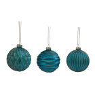 GIOCOPLAST NATALE - SFERA VETRO PRESTIGE 80MM ICE BLUE, MOD. ASS.