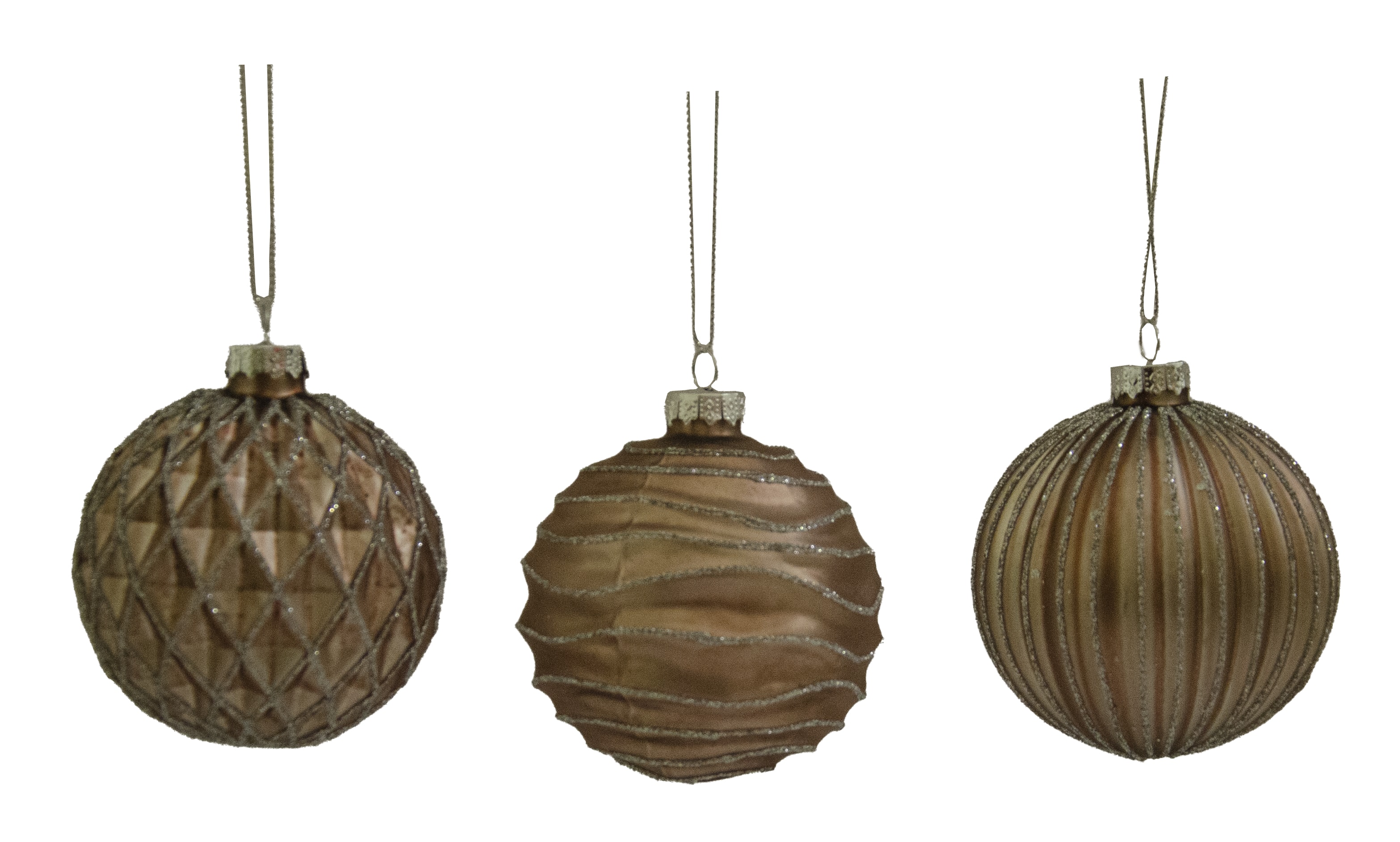 GIOCOPLAST NATALE - SFERA VETRO PRESTIGE 80MM CHAMPAGNE, MOD. ASS.