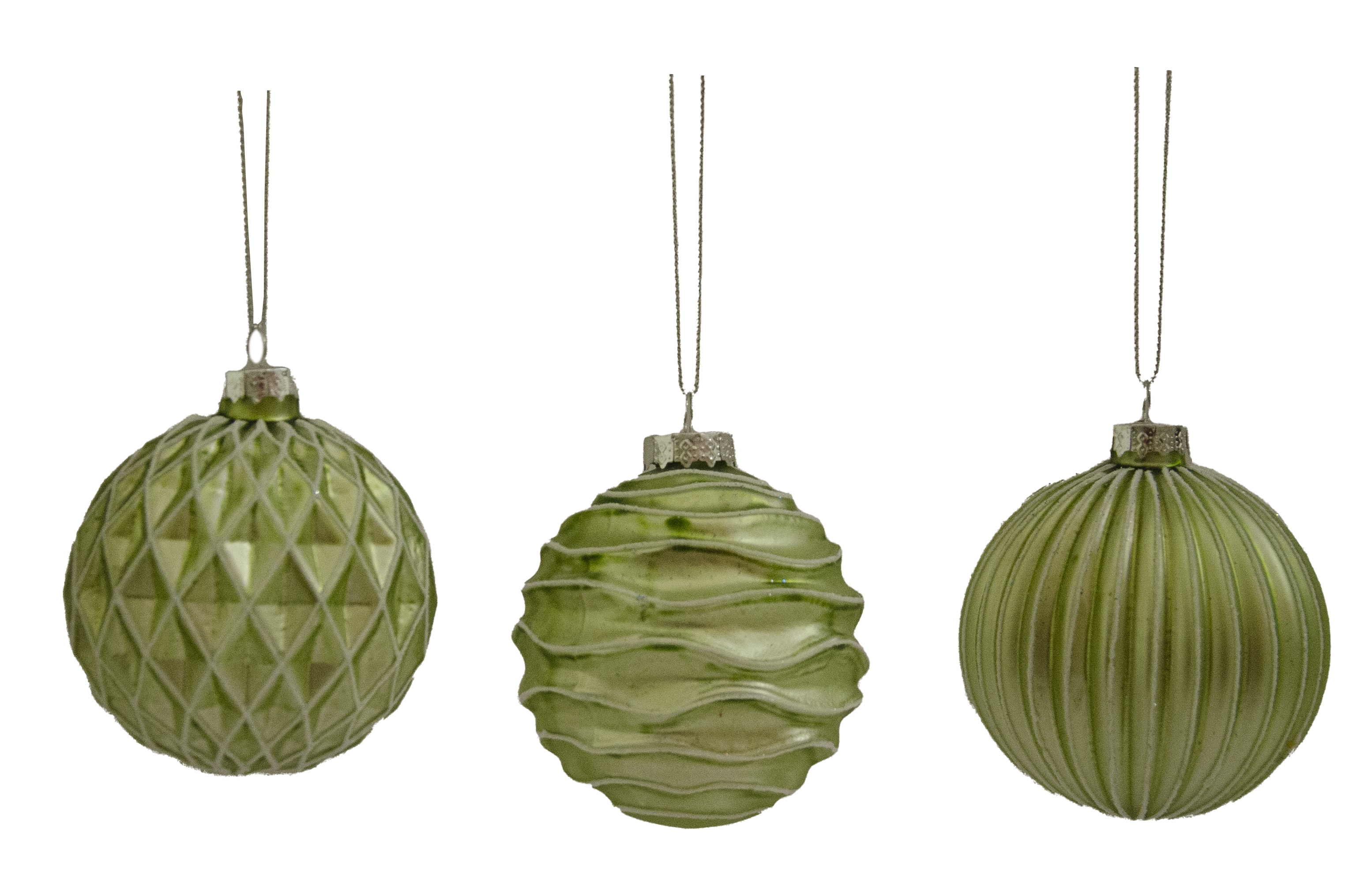 GIOCOPLAST NATALE - SFERA VETRO PRESTIGE 80MM GREEN TEA, MOD. ASS.