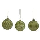 GIOCOPLAST NATALE - SFERA VETRO PRESTIGE 80MM GREEN TEA, MOD. ASS.