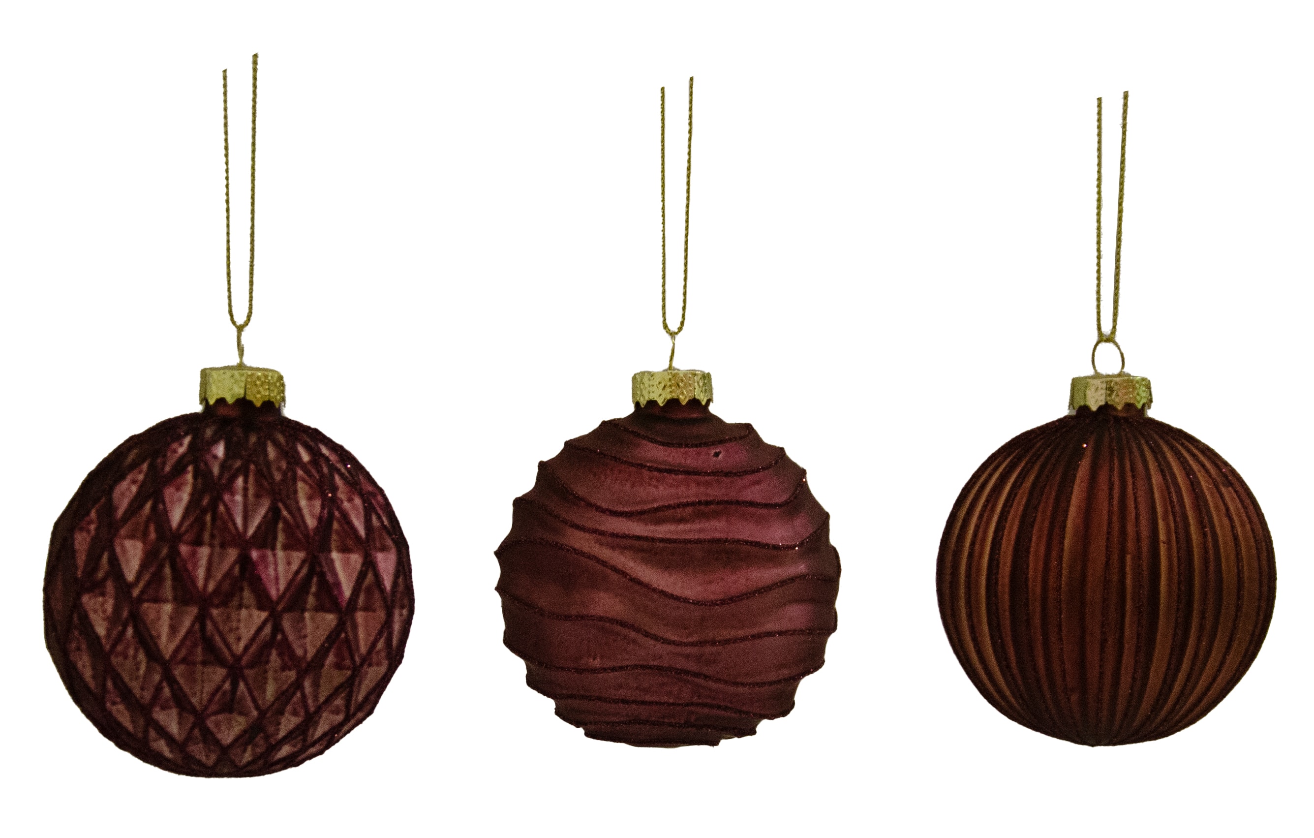 GIOCOPLAST NATALE - SFERA VETRO PRESTIGE 80MM BORDEAUX, MOD. ASS.