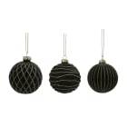 GIOCOPLAST NATALE - SFERA VETRO PRESTIGE 80MM BLACK, MOD. ASS.
