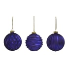 GIOCOPLAST NATALE - SFERA VETRO PRESTIGE 80MM PURPLE, MOD. ASS.