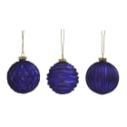 GIOCOPLAST NATALE - SFERA VETRO PRESTIGE 80MM PURPLE, MOD. ASS.