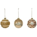 GIOCOPLAST NATALE - SFERA VETRO CARDINAL 80MM SILVER, MOD. ASS.