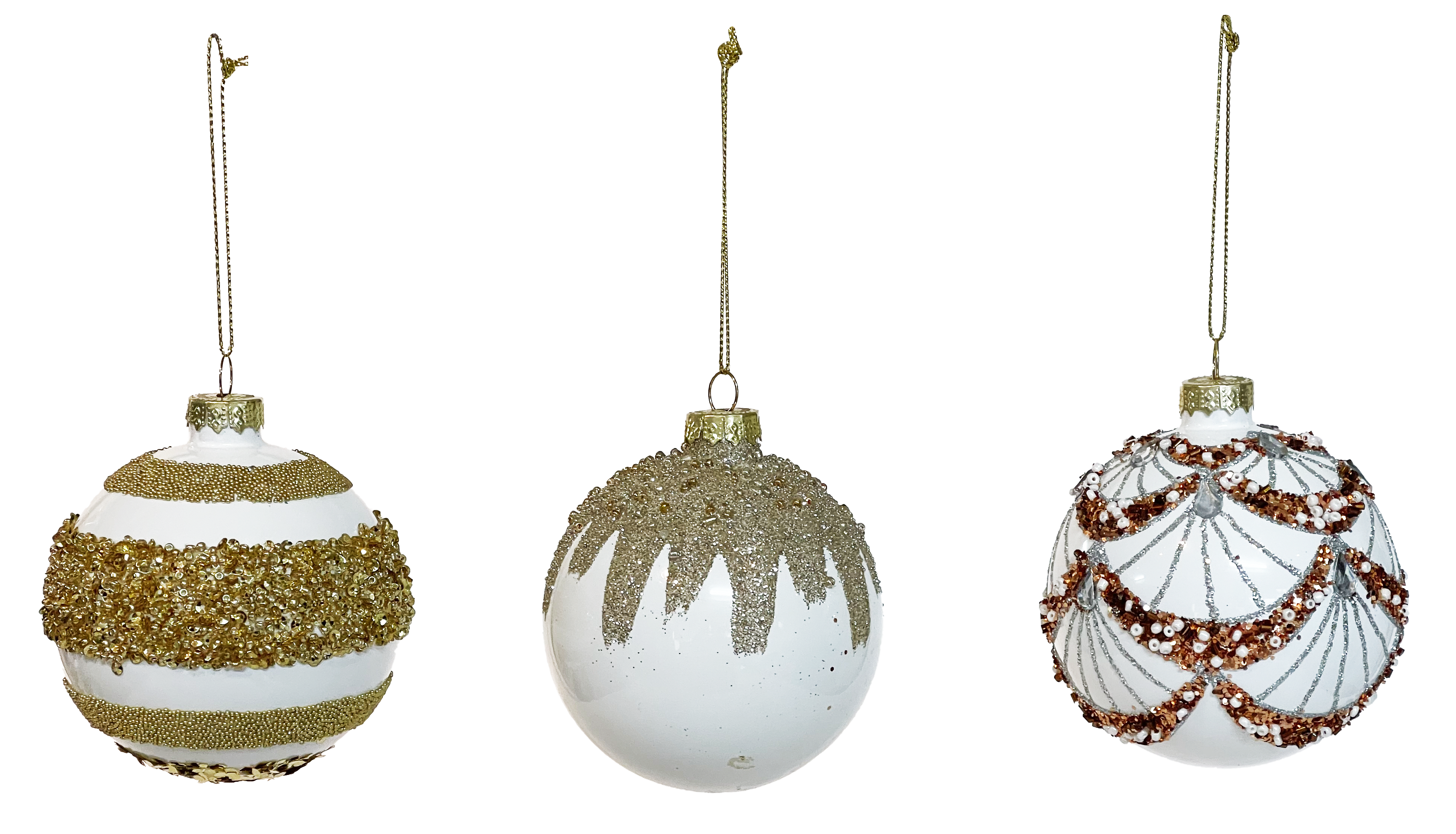 GIOCOPLAST NATALE - SFERA VETRO CARDINAL 80MM WHITE, MOD. ASS.