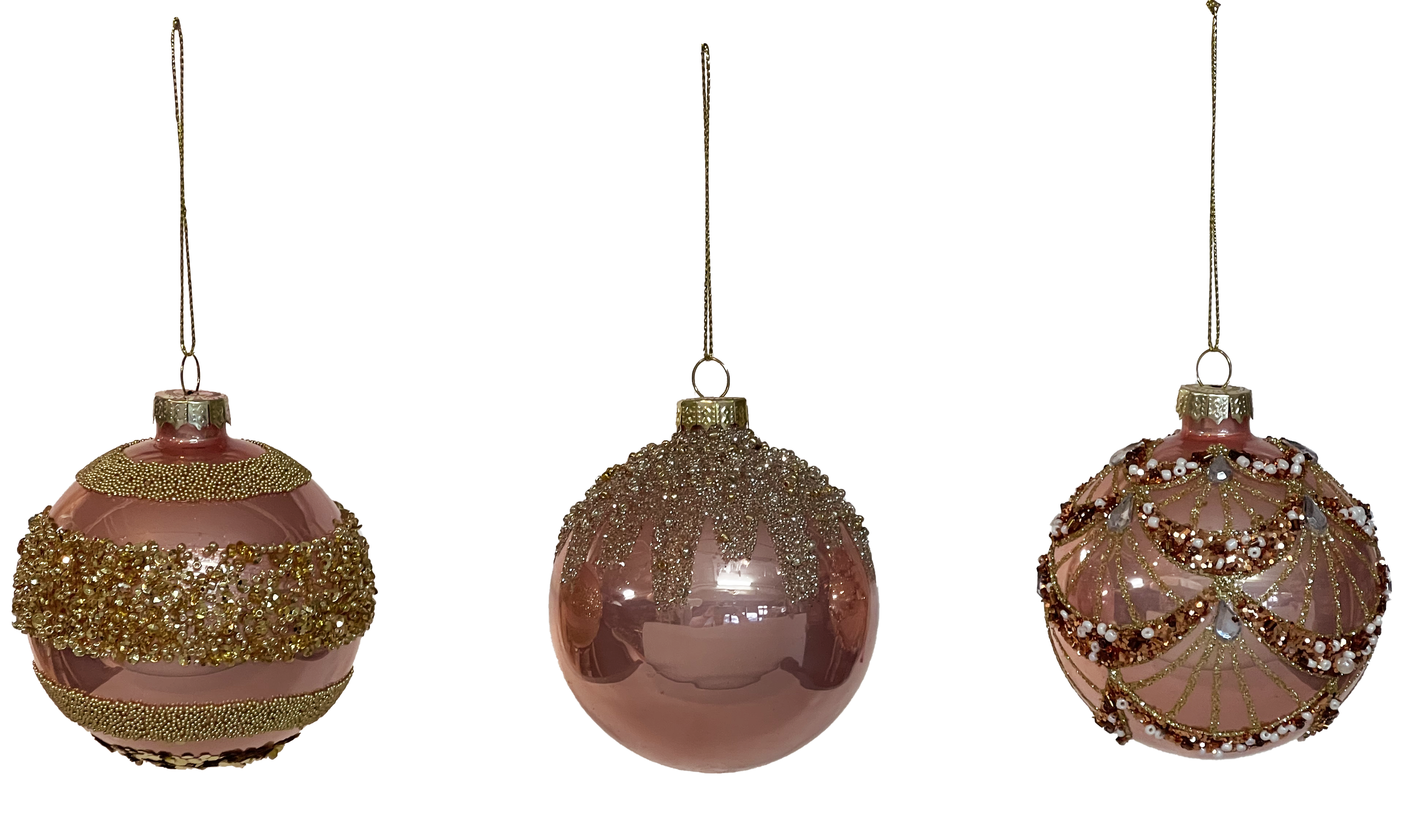 GIOCOPLAST NATALE - SFERA VETRO CARDINAL 80MM SOFT ROSE, MOD. ASS.