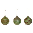 GIOCOPLAST NATALE - SFERA VETRO CARDINAL 80MM MINT GREEN, MOD. ASS.