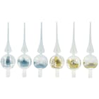 GIOCOPLAST NATALE - PUNTALE VETRO CM.30 DEC. PAESAGGI ORO-ARG.