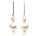 GIOCOPLAST NATALE - PUNTALE VETRO CM 28 BIANCO PERLA 48215243