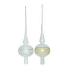 GIOCOPLAST NATALE - PUNTALE VETRO DEC. TRASP./FROST H.30CM. IN SCAT. VETRINA
