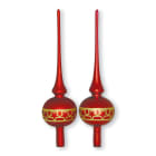 GIOCOPLAST NATALE - PUNTALE VETRO DEC. MATT/SHINY RED H.30CM. IN SCAT. VETRINA