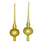 GIOCOPLAST NATALE - PUNTALE VETRO DEC. MATT/SHINY GOLD H.30CM. IN SCAT. VETRINA