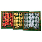 GIOCOPLAST NATALE - SCAT. 12 FIOCCHI CM.12, 3 COL.: ROSSO, ORO, ARG.