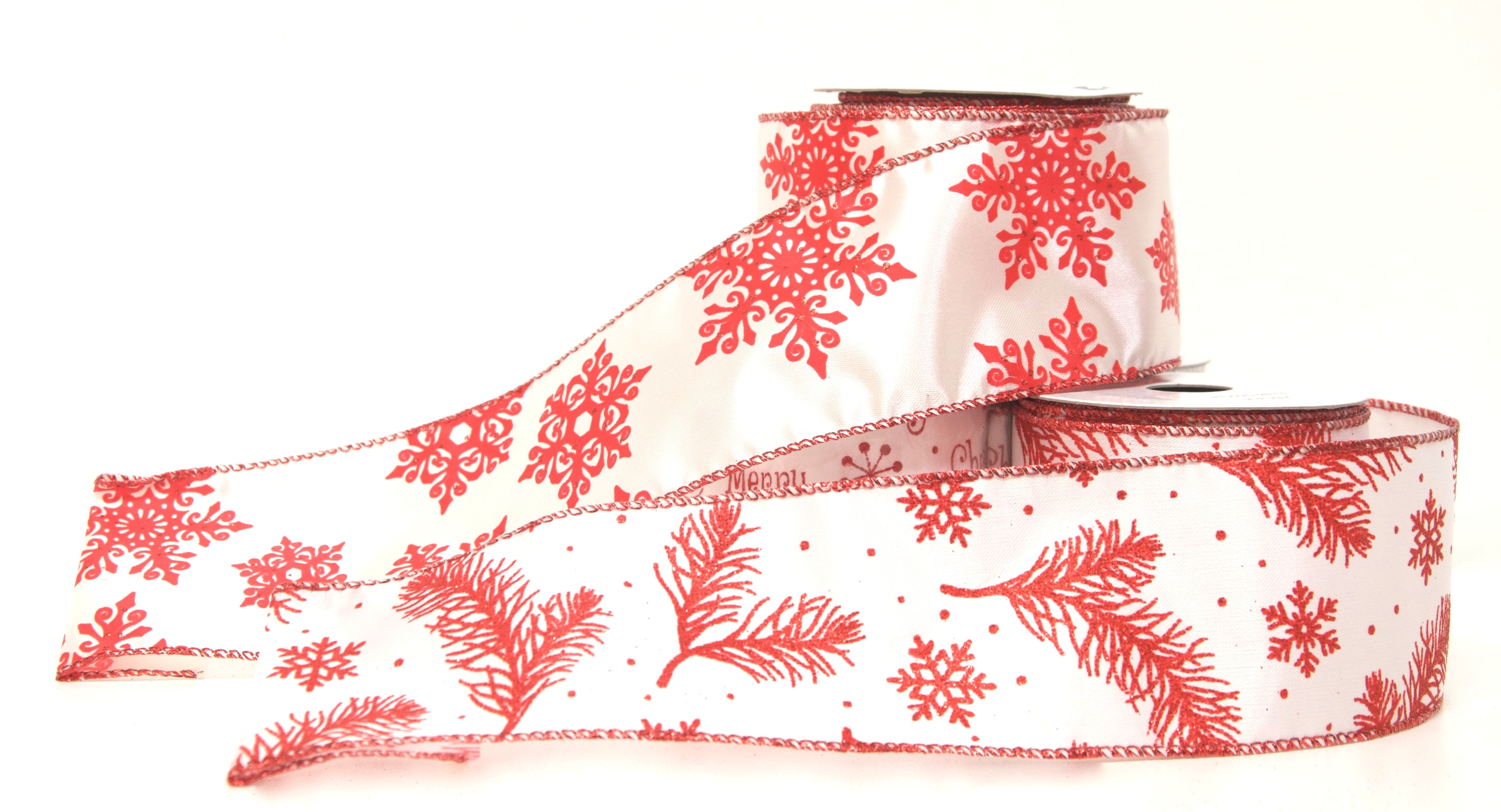 GIOCOPLAST NATALE - RIBBON BIANCO/ROSSO DECORATO CM 270 IN DISPLAY - 8 ASS