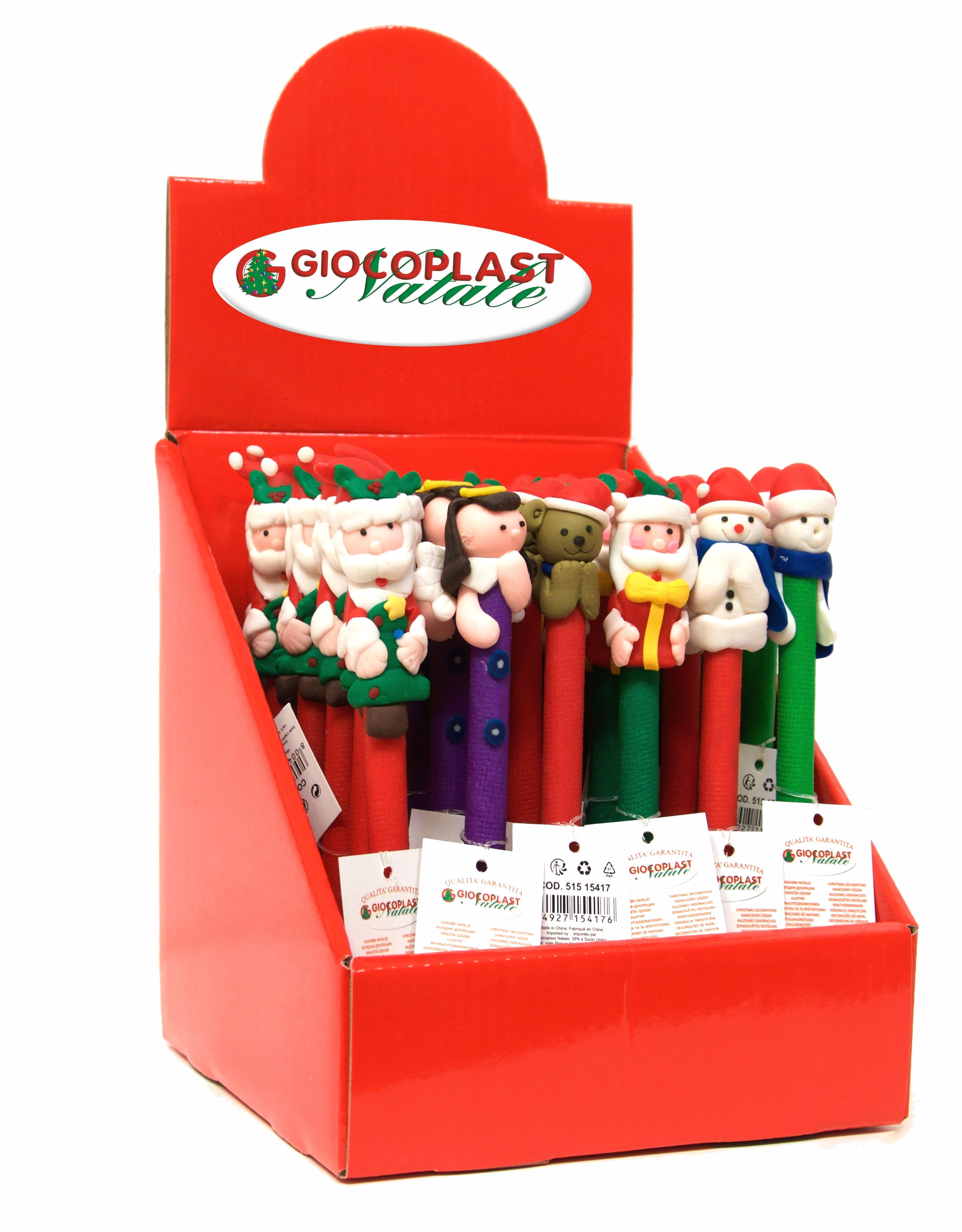 GIOCOPLAST NATALE - PENNA NATALIZIA IN DISPLAY DA 36 PZ -. MOD ASS