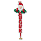 GIOCOPLAST NATALE - SCRITTA ''AUGURI'' STOFFA CM.60 ROSSO C/CAMPANELLE 52000116