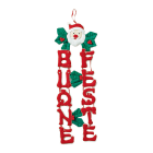 GIOCOPLAST NATALE - SCRITTA ''BUONE FESTE'' STOFFA ROSSA CM.50