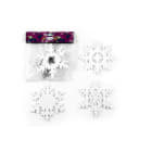 GIOCOPLAST NATALE - 6 FIOCCHI NEVE OVATTATI IN FELTRO CM.14, 4 MOD. ASS.