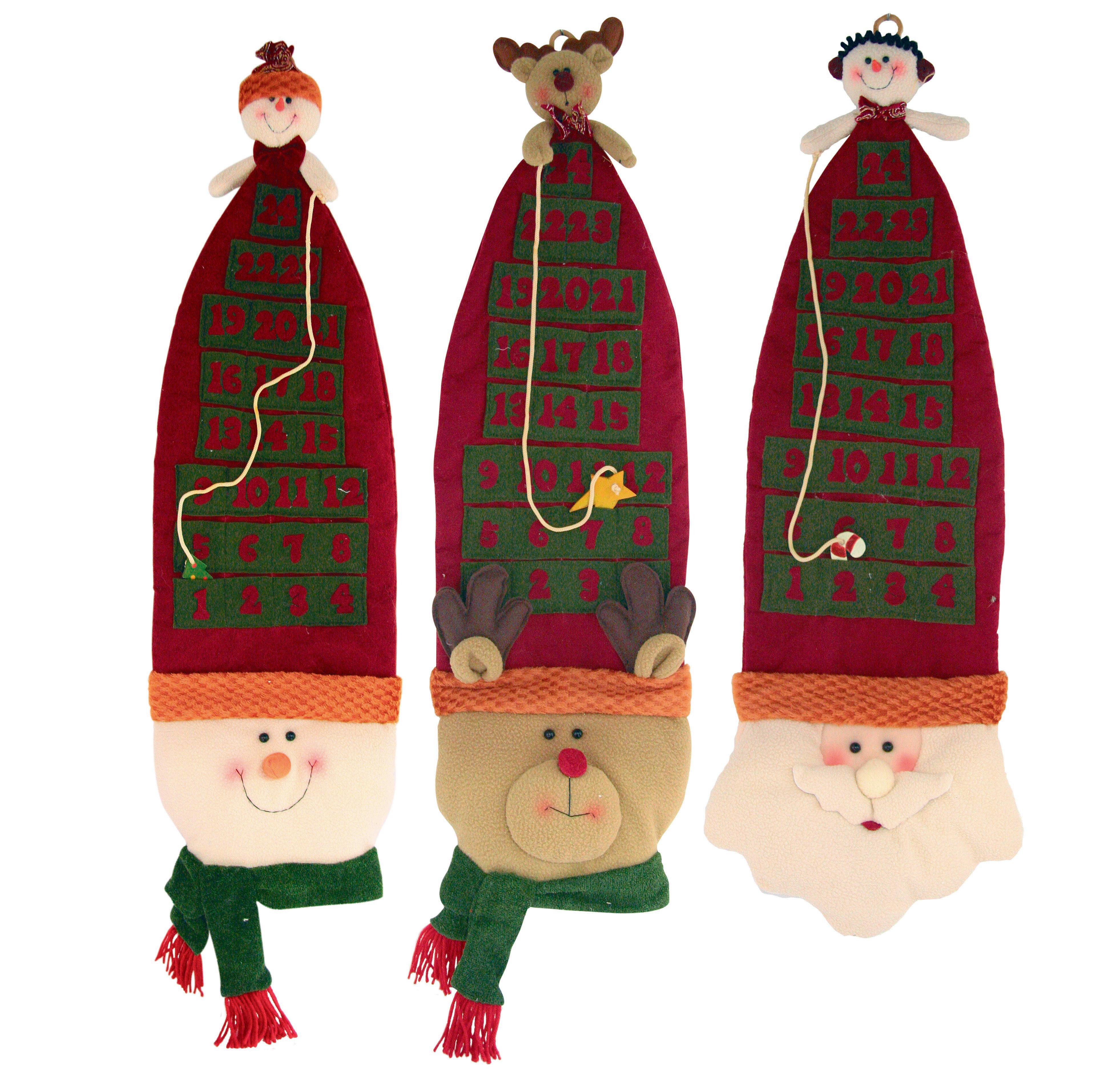 GIOCOPLAST NATALE - CALENDARIO AVVENTO COUNTRY CM.85, 3 SOGG. ASS. 52011049