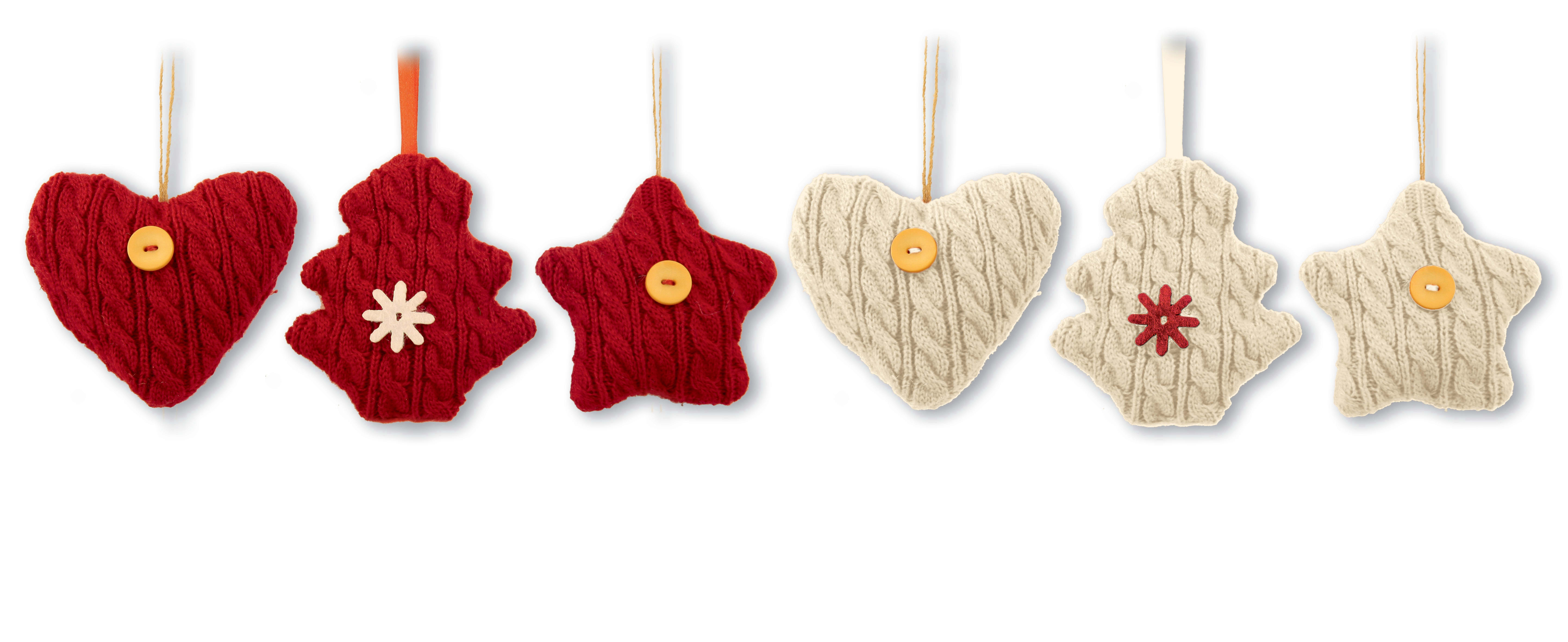 GIOCOPLAST NATALE - ADDOBBO LANA BIANCO-ROSSO, CM.10, 6 ASS.