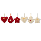 GIOCOPLAST NATALE - ADDOBBO LANA BIANCO-ROSSO, CM.10, 6 ASS.