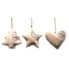 GIOCOPLAST NATALE - ADDOBBI STOFFA ASS. CM 12