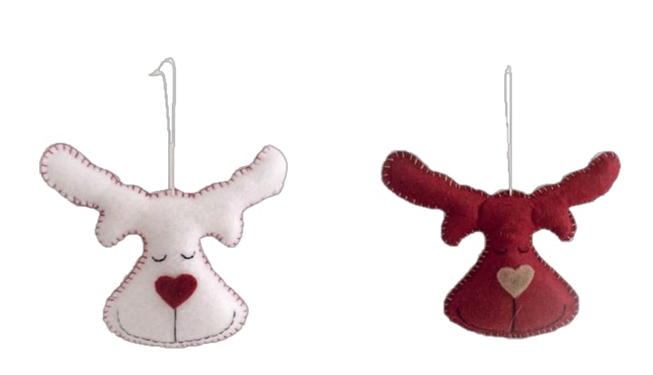 GIOCOPLAST NATALE - ADDOBBO RENNA 16,5X11 CM, 2 ASS