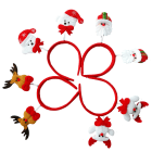 GIOCOPLAST NATALE - CERCHIETTO CON MOLLE - 4 ASS