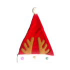 GIOCOPLAST NATALE - CAPPELLO BABBO PELUCHE CON DECORO CORNA RENNA