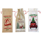 GIOCOPLAST NATALE - PORTABOTTIGLIA TESSUTO DECORATO 35 CM, MOD. ASS.