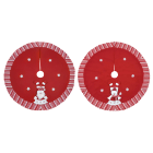 GIOCOPLAST NATALE - COPRIPIEDE PREMIUM ROSSO CM.105 IN STOFFA CON DECORO SOFT, MOD. ASS.