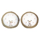 GIOCOPLAST NATALE - COPRIPIEDE PREMIUM BIANCO/ORO CM.105 IN STOFFA CON DECORO SOFT, MOD. ASS.