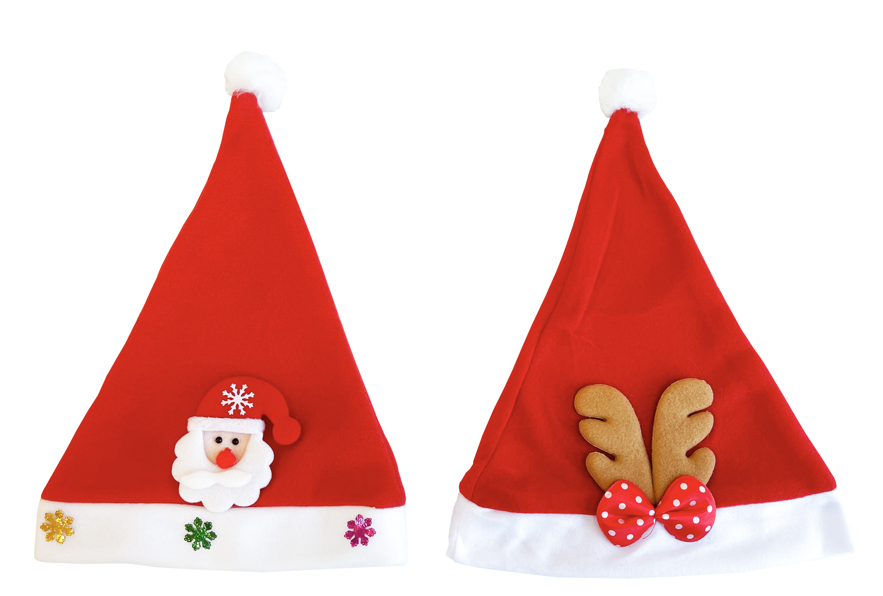 GIOCOPLAST NATALE - CAPPELLO BABBO CON DECORO RILIEVO, MOD. ASS.