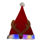 GIOCOPLAST NATALE - CAPPELLO BABBO DECORATO CON RENNA E LUCI A BATTERIA
