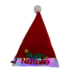 GIOCOPLAST NATALE - CAPPELLO BABBO DECORATO CON SCRITTA E LUCI A BATTERIA