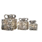 GIOCOPLAST NATALE - SET 3 PACCHI REGALO DECORATI CON LUCE LED C/TRASF.