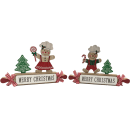 GIOCOPLAST NATALE - ADDOBBO GINGERBREAD CHEF CON MATTARELLO IN LEGNO, 20 CM, 2 MOD. ASS.
