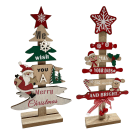 GIOCOPLAST NATALE - ALBERINO DECORATO CON BABBO IN LEGNO, 24 CM, MOD. ASS.