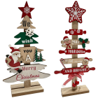 GIOCOPLAST NATALE - ALBERINO DECORATO CON GINGERBREAD IN LEGNO, 30 CM, MOD. ASS.