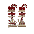 GIOCOPLAST NATALE - DECORAZIONE BASTONCINO CON GINGERBREAD, 23 CM, 2 MOD. ASS.