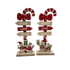 GIOCOPLAST NATALE - DECORAZIONE BASTONCINO CON GINGERBREAD, 23 CM, 2 MOD. ASS.