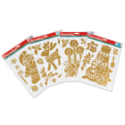 GIOCOPLAST NATALE - STICKERS GLITTERATI ORO CM.22X32, 4 ASS.
