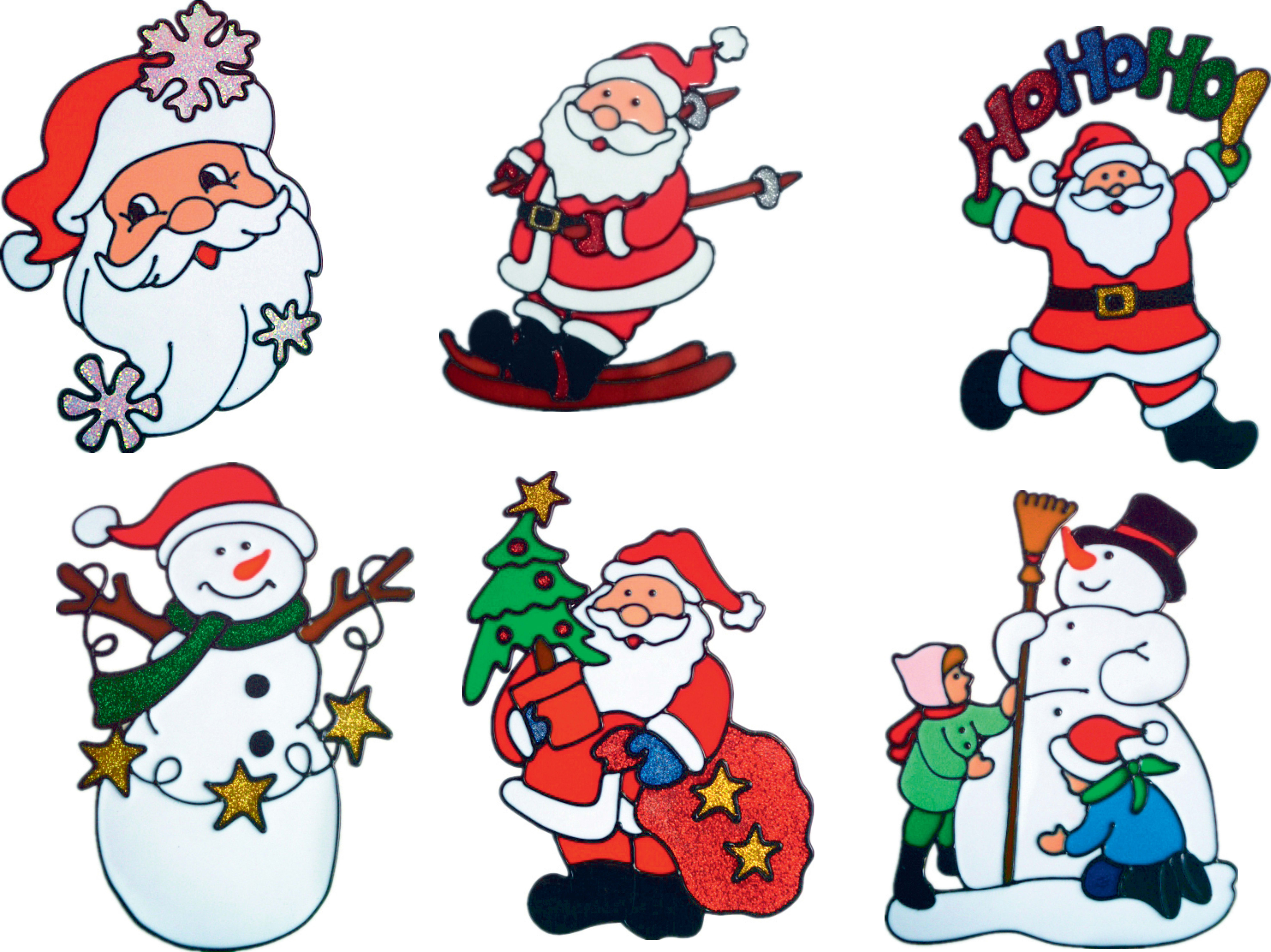 GIOCOPLAST NATALE - STICKERS PVC CM 20, 6 ASS