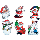 GIOCOPLAST NATALE - STICKERS PVC CM 20, 6 ASS