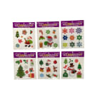 GIOCOPLAST NATALE - STICKERS JELLY CM 19X19, MOD. ASS.