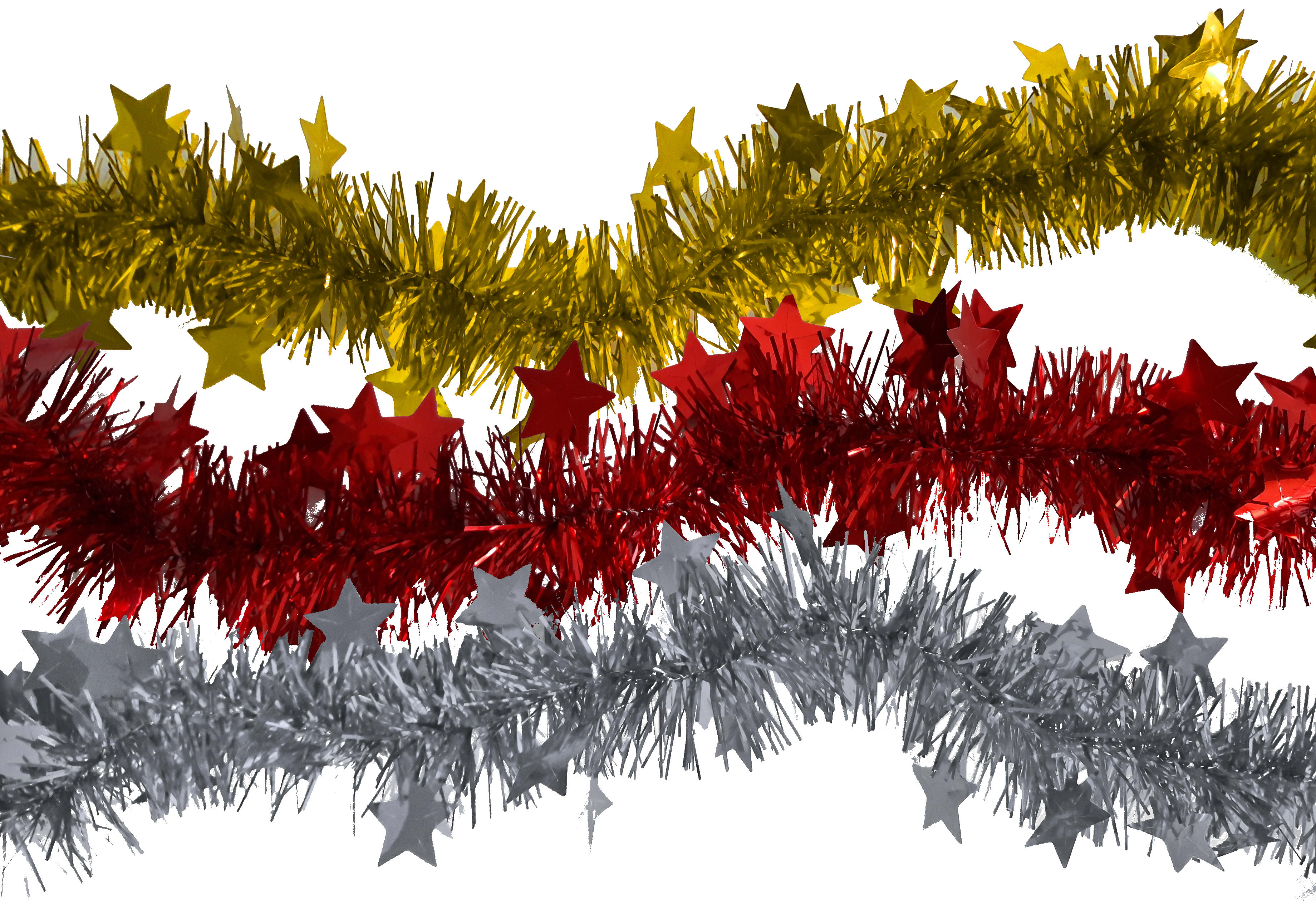 GIOCOPLAST NATALE - FILO INZEPPATO CON STELLINE D. 75 MM , LUNGH. 2 M, COL. ASS. 56020617