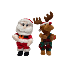 GIOCOPLAST NATALE - BABBO E RENNA BALLERINI CON MOVIMENTO E MUSICA A BATTERIA, 36 CM