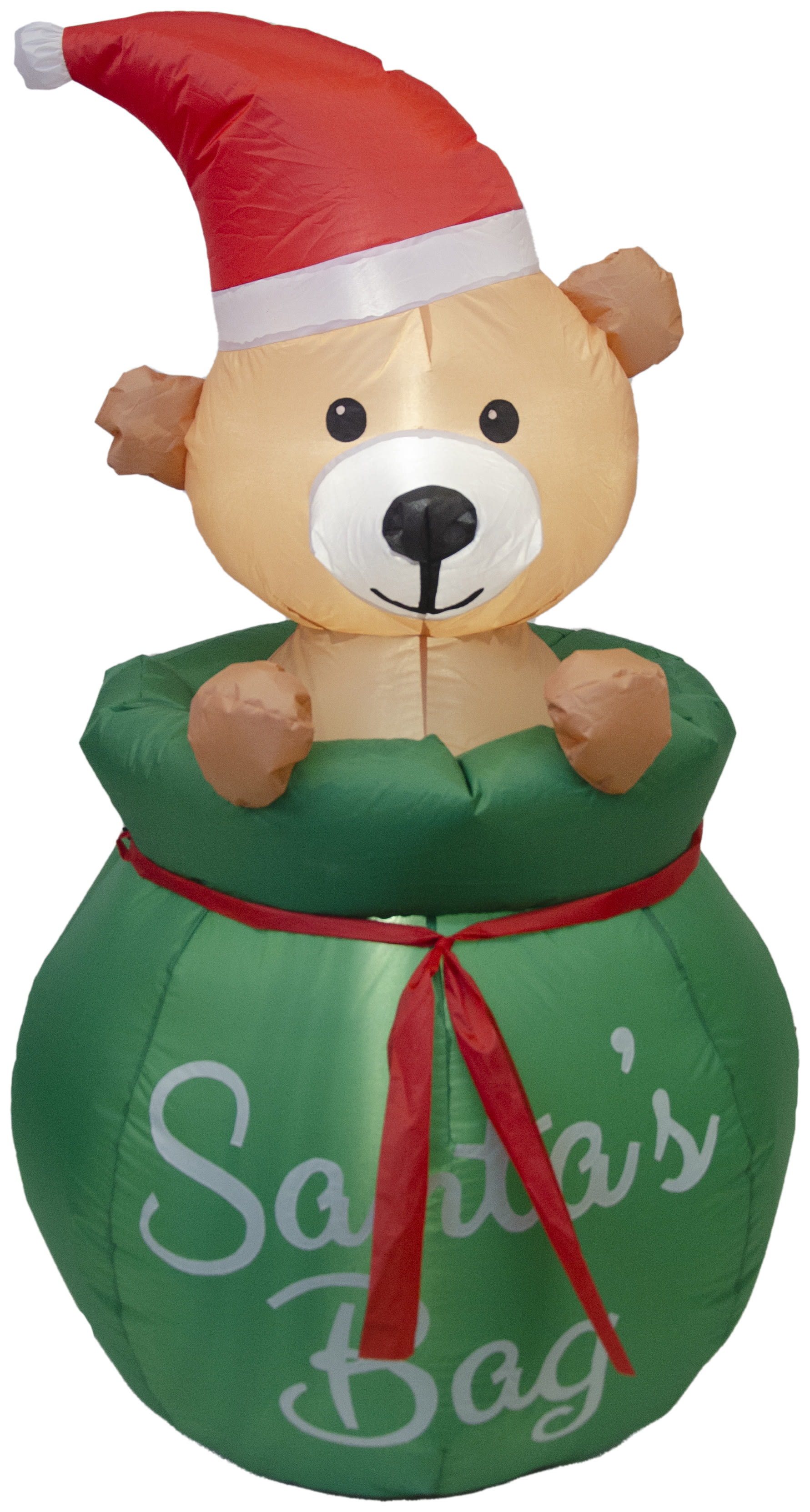 GIOCOPLAST NATALE - ORSETTO GONFIABILE H. 130 CM CON LUCI LED